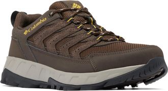 Columbia Mens Strata Trail Low Hiking Shoe, Cordovan/Golden Yellow, 9.5 Wide