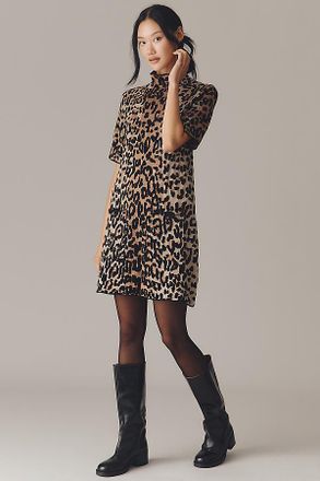 Maeve The Annalise Mock-Neck Chenille Sweater Mini Dress by Maeve