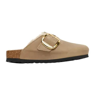 Birkenstock Schoenen, Heren, Beige, 42 EU, Su&egrave;de, Shearl Tabak Bruine Klompen