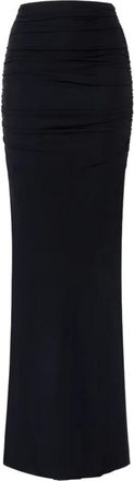Elisabetta Franchi Lange Rok met Ruches - Dames - Maxi Rokken - Zwart - L - Rokken