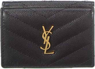 Saint Laurent Cassandra Leather French Wallet