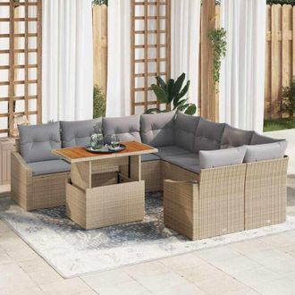 vidaXL Vidaxl - Conjunto De Comedor De Jard&iacute;n Beige, Gris 100 X 55 X 73 Cm