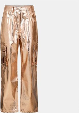 Amy Lynn Womens Mlc Uly Metallic Plaque Straight Cargo Pants - Gold - Size: 8/29in/30in