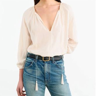 Nili Lotan Cristo Silk Blouse In Ivory
