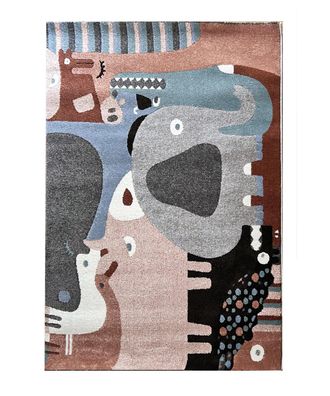 AFK Living Alfombra infantil l&uacute;dica animales del bosque 135 x 190 cm