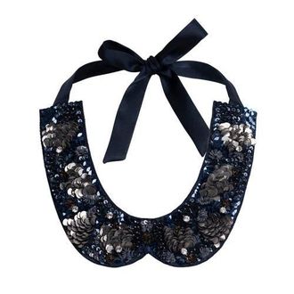 Anne Fontaine Satin Collar in Blue at Nordstrom, Size One Size Uk