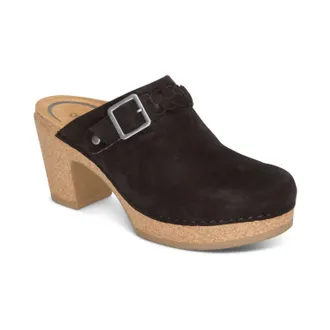 Aetrex Womens Corey Heeled Clog In Black