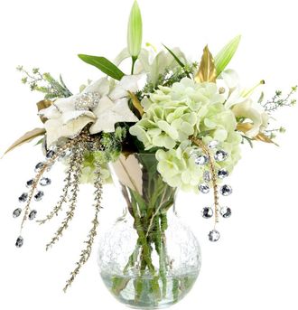 Mark Roberts Winter Hydrangea Vase in Pale Green at Nordstrom