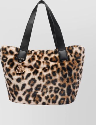 Liu Jo leopard print faux fur shoulder bag