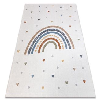 RugsX Alfombra Bono 8302 Arco&iacute;ris, Corazones Crema / Marr&oacute;n Multicolour 180x270 Cm