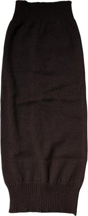 Dolce & Gabbana Cashmere Gebreide Nekwarmer Foulard Sjaal - unisex - Wintersjaals - Bruin - ONE Size - Accessoires