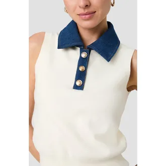 French Connection Maxime Sleeveless Sweater in Porcelain Multi at Nordstrom, Size X-Small