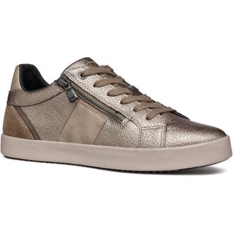 Geox D Blomiee E Womens Taupe Trainers - Black - Size UK 7.5