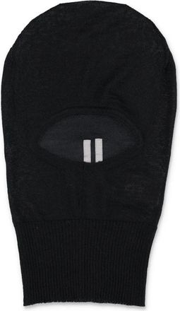 Rick Owens Black Skull Balaclava Muts - Dames - Hoeden - Zwart - ONE Size - Wol - Accessoires