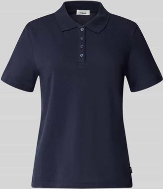 s.Oliver Red Label Regular Fit Poloshirt aus Baumwoll-Mix in Marine, Gr&ouml;&szlig;e 34