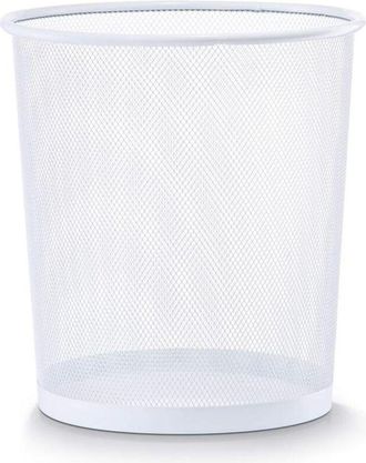 OEM Cesta Met&aacute;lica Blanca Con Rejilla &Oslash; 26 X 28 Cm