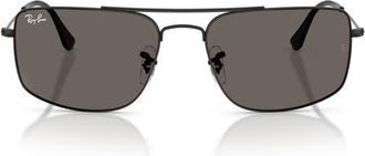 Ray-Ban Explorer 3 56mm Square Sunglasses in Black /Dark Grey at Nordstrom
