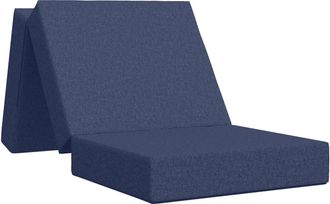 vidaXL Sof&aacute; Cama Plegable 75 X 63 X 45 Cm Azul Vidaxl
