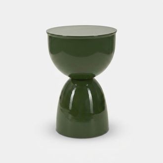 Mauro Ferretti Mesa Auxiliar De Sal&oacute;n En Metal Yao - Verde Oscuro