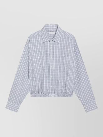 Prada checked shirt elasticated hem long sleeves