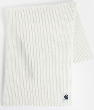 Carhartt Work in Progress Sciarpa in maglia colore neutro con toppa del logo