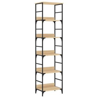 Berkfield Home Bookshelf Sonoma Oak 50x33x188.5 cm Engineered Wood in Brown