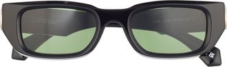 Off-white 49mm Fillmore Rectangle Sunglasses in Black Green at Nordstrom Rack