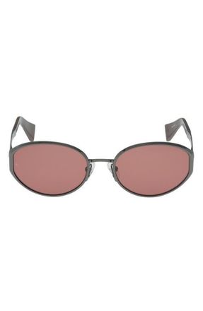 Rag & Bone 55mm Oval Sunglasses in Gunmetal /Cappuccino /Rose at Nordstrom