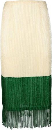 Elisabetta Franchi Sequin Skirt - White/Purple