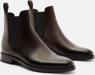 Scarosso Enzo Chelsea Boots in Dark Brown Calf at Nordstrom, Size 41.5
