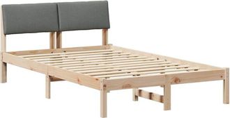 vidaXL Estructura De Cama Negro Y Gris Oscuro 120 X 190 Cm Vidaxl