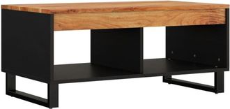 vidaXL Mesa de centro de madera maciza de acacia 90x50x40 cm Vidaxl