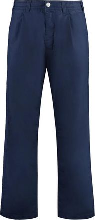 Stone Island Cotton Broeken - Heren - Straight fit broeken - Blauw - W33 - Katoen - Broeken