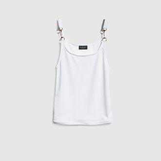 Gucci Viscose Cr&ecirc;pe Jersey Top With Horsebit, White, Ready-to-wear