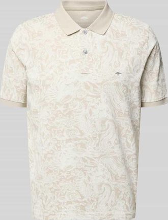 Fynch-Hatton Fynch-Hatton Regular Fit Poloshirt aus Baumwolle im Allover-Look in Offwhite, Gr&ouml;&szlig;e 3XL