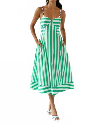 Rachel Antonoff Harper Dress In Green Painted