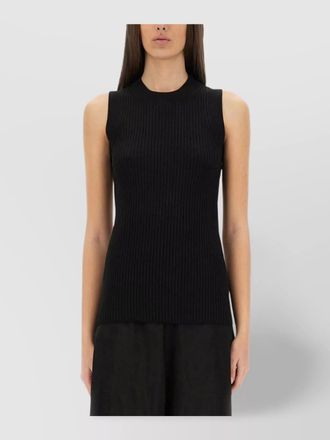 Sportmax fitted sleeveless ribbed top design