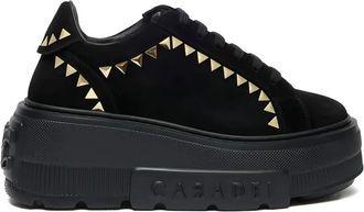 Casadei triangular-stud platform sneakers - Black