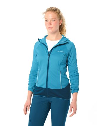 Vaude Fleecejacke VAUDE WOMENS TEKOA FLEECE JACKET II, Damen, Gr. 34, aqua, Obermaterial: 97% Polyester, 3% Elasthan, Basic, ohne Ausschnitt, elastischer Bu