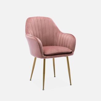Sweeek Sill&oacute;n De Terciopelo Con Patas De Metal