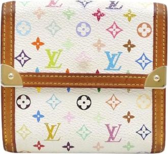 Louis Vuitton Pre-owned Wallets, female, Multicolor, Size: ONE SIZE Pre-owned Canvas Wallet