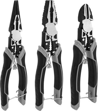 OEM Juego De Alicates: Alicates De Punta Fina De 20,3 Cm, Alicates De Corte Diagonal De 17,8 Cm, Alicates De Electricista Con Herramientas De Corte Y Crim