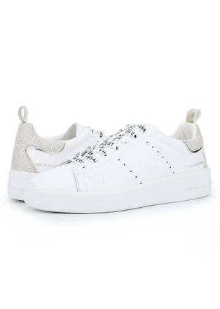 Vintage Havana Womens Pebbled Tab Sneakers In White