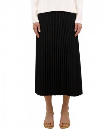 SIMKHAI Valor Midi Chevron Pleated Skirt In Black