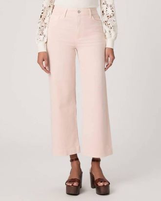 Paige Anessa High-Rise Wide Leg Jeans In Vintage Rosa