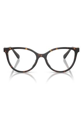 Tory Burch 53mm Cat Eye Optical Glasses in Tortoise at Nordstrom