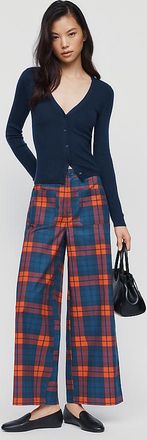 The Tiny Big Sister Checked Mid-Rise Wide-Leg Pants