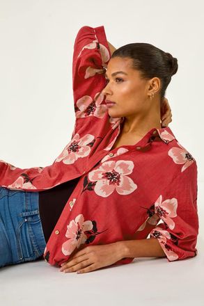 Roman Longline Floral Print Blouse