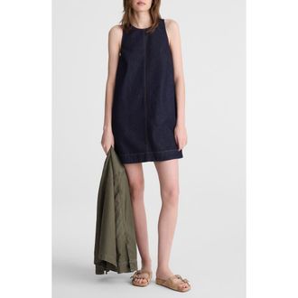 Madewell Denim Shift Minidress in Rinse Wash at Nordstrom, Size Xx-Small