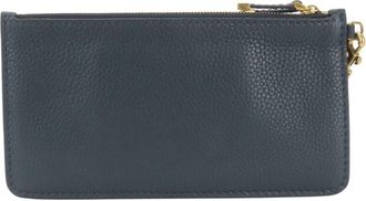 Dior Navy Leather Clutch Bag Pouch (Pre-Owned)